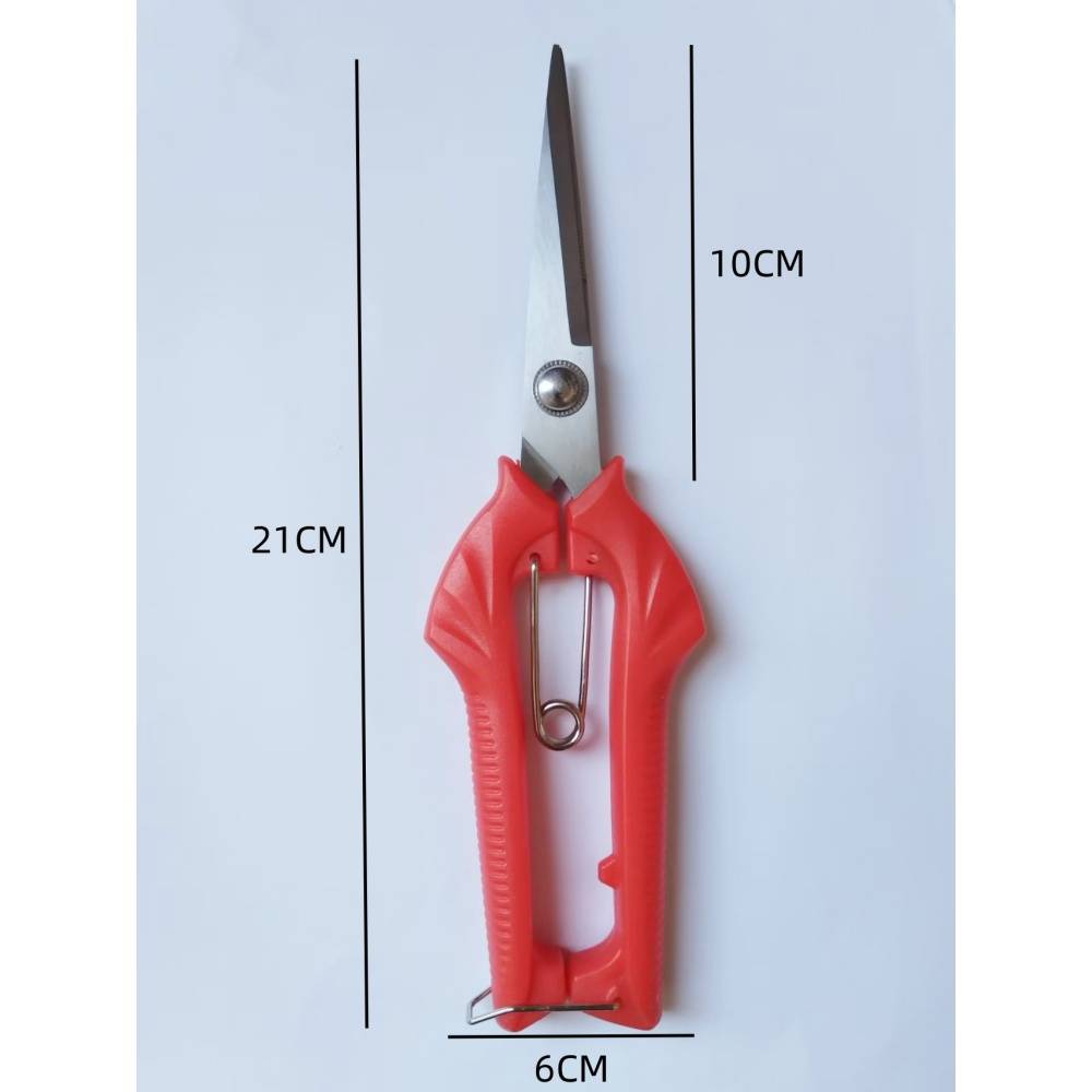 Lot de 2 sécateurs de jardin - Taille branches & fruits - Poignée ergonomique rouge - Living123 - Image 2