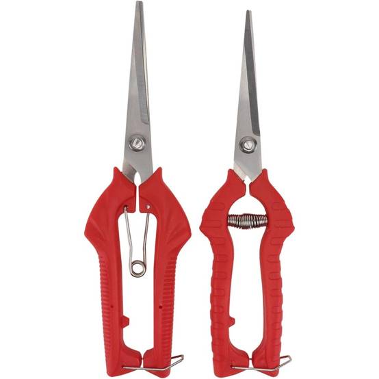 Lot de 2 sécateurs de jardin - Taille branches & fruits - Poignée ergonomique rouge - Living123 - Image 1