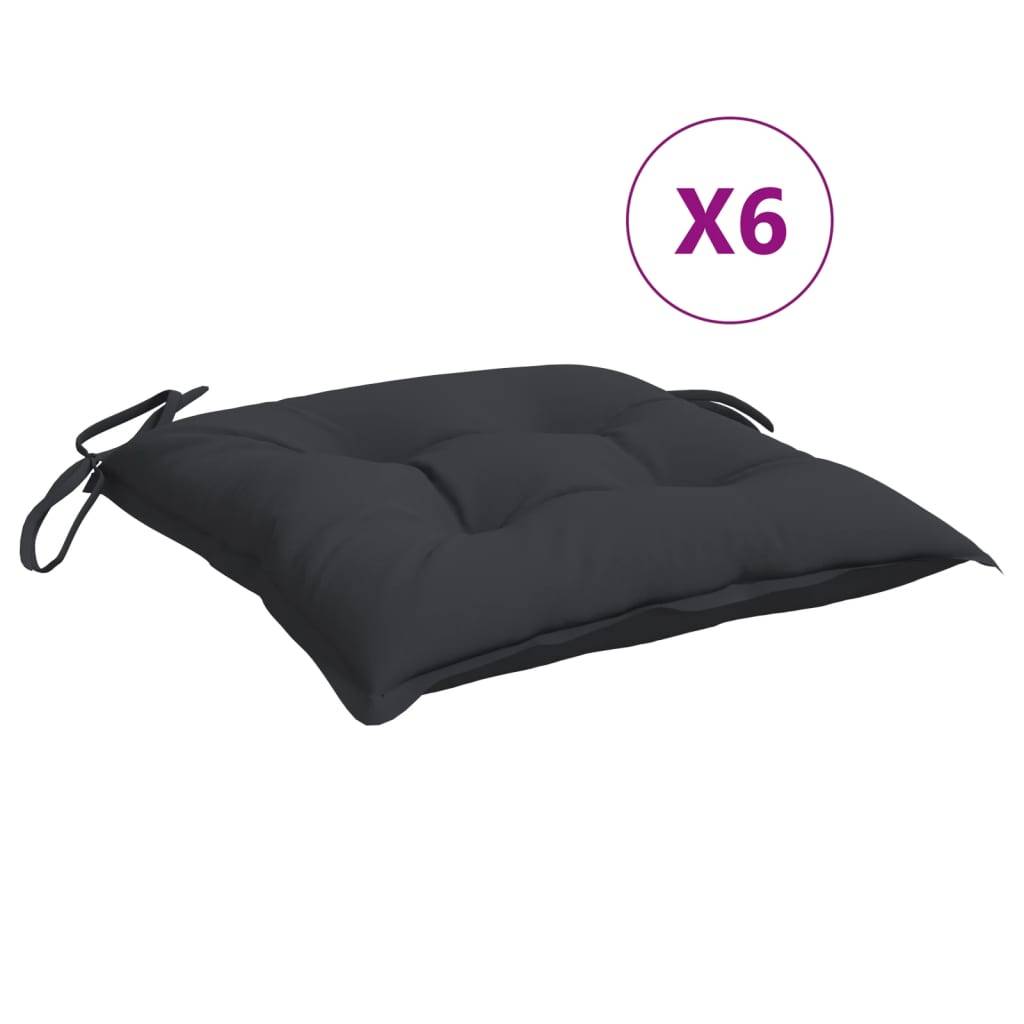 ComfortXL - Lot de 6 Coussins d'Assise Palette Tissu Oxford Épais 7cm pour Salon de Jardin Noir 50x50x7 cm – ComfortXL Outdoor Living - Image 2