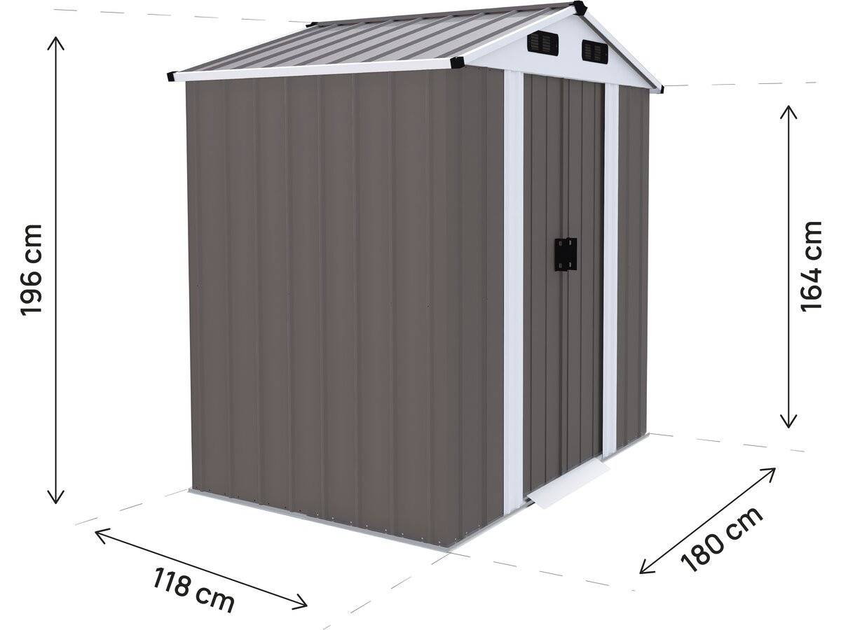 Habitat Et Jardin - Abri De Jardin Métal "dallas Ii" - 2,17 M² - Taupe -habitat Et Jardin - Image 3
