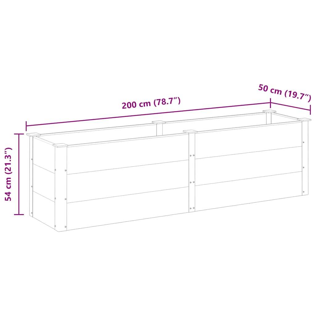 Vidaxl - Lit surélevé de jardin 200x50x54 cm WPC Gris vidaXL 318095 - Image 3