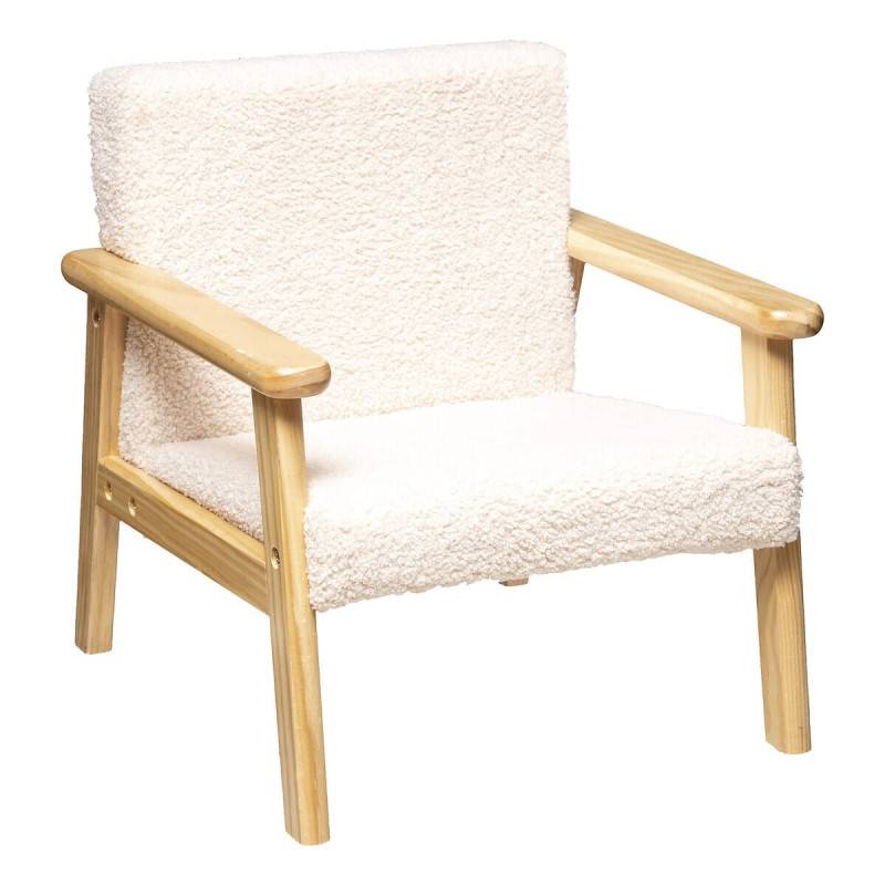 Fauteuil enfant Basile moumoute écru Atmosphera - Image 1