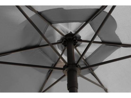 Habitat Et Jardin - Table Et Chaises De Jardin Avec Parasol En Métal "convivia" - 4 Places - Gris Clair -habitat Et Jardin - Image 4