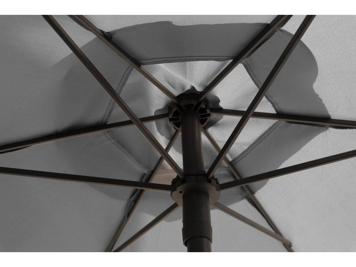 Habitat Et Jardin - Table Et Chaises De Jardin Avec Parasol En Métal "convivia" - 4 Places - Gris Clair -habitat Et Jardin - Image 4
