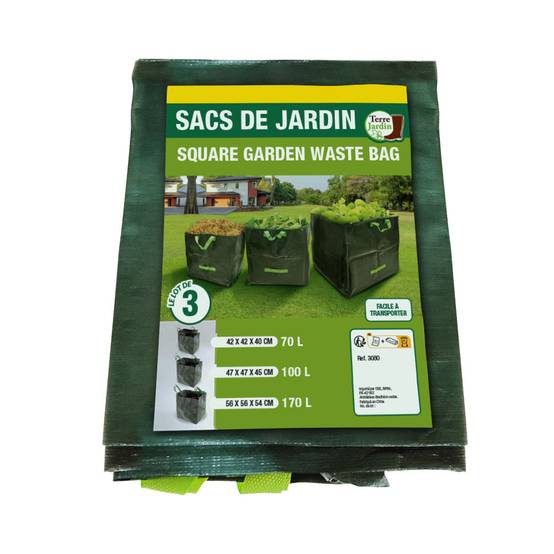 Sans Marque - Sac de jardin carré - Lot de 3 - Image 3
