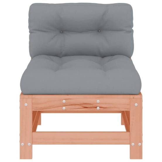Lot de 2 Canapés centraux en bois de douglas massif durable avec coussins gris pour un salon extérieur sur mesure – ComfortXL Outdoor Living - Image 5