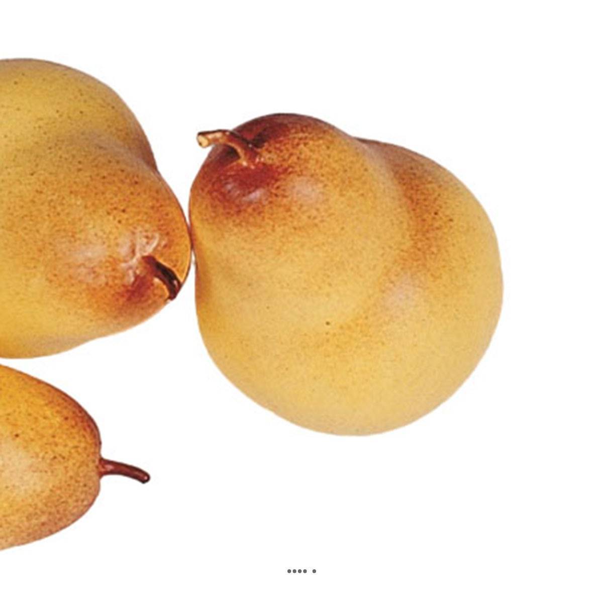 Artificielles - Poire William fruit Jaune rouge X 3 Plastique soufflé D 65x95 mm - Image 3