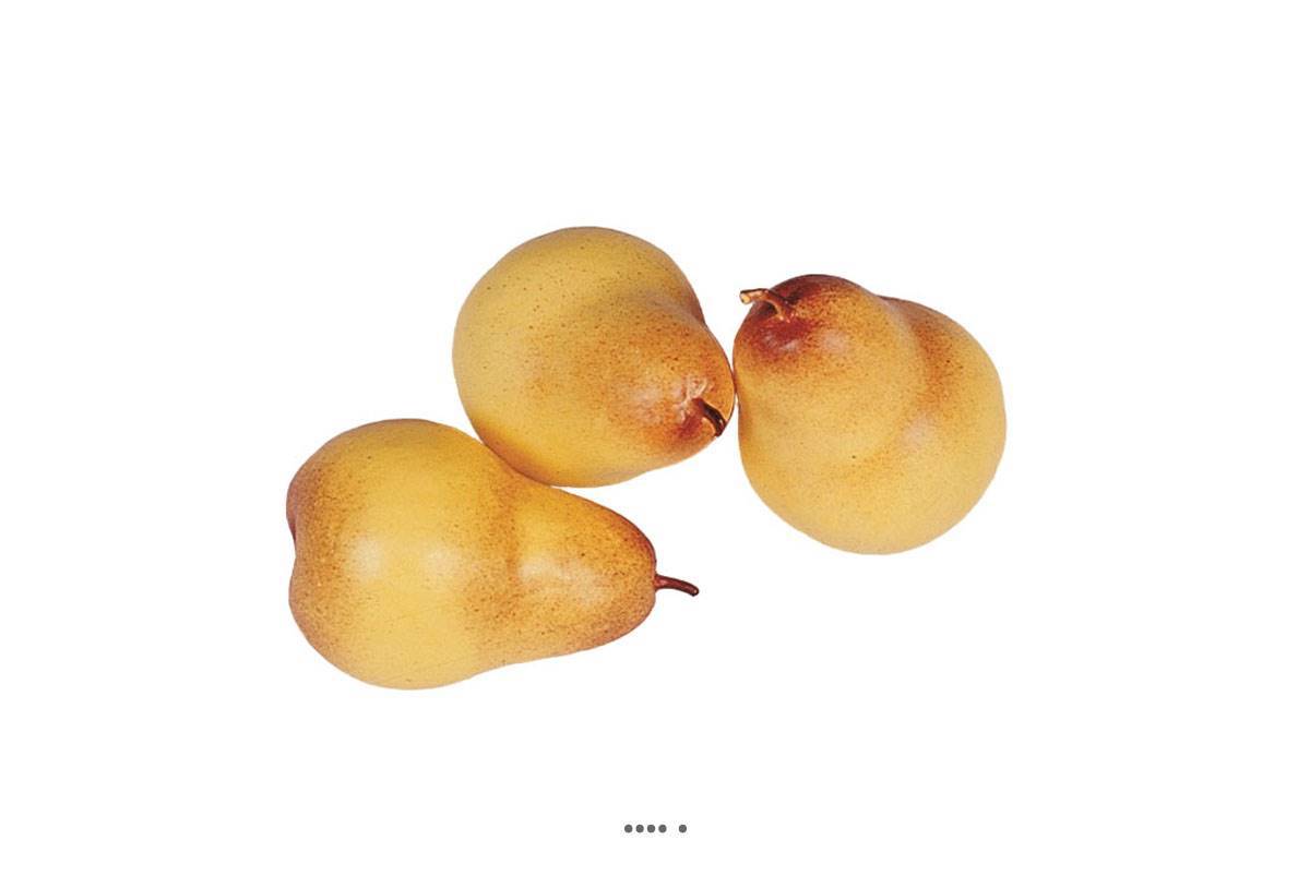 Artificielles - Poire William fruit Jaune rouge X 3 Plastique soufflé D 65x95 mm - Image 1