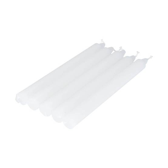 Lot de 5 Bougies Chandelier "Essentiel II" 19cm Blanc - Image 1