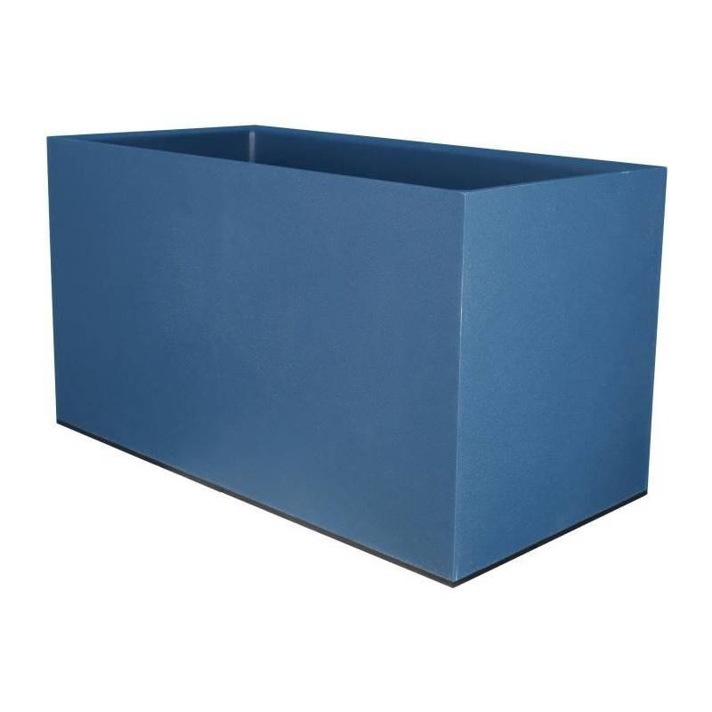 Riss - Bac A Fleurs Rectangulaire Riviera Granit - Plastique - 80x40 Cm - Bleu - Image 1
