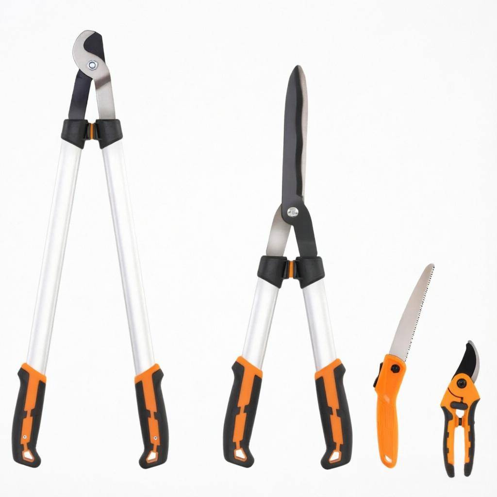 ComfortXL - Kit 4 outils de jardin aluminium argent orange taille haies branches élagage - ComfortXL Outdoor Living - Image 8