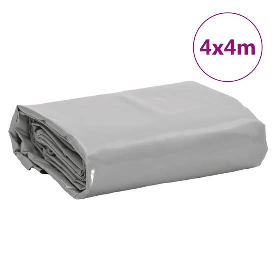 Bâche Carrée Grise Multi-Usages PVC 650g/m² pour Abri de Jardin et Matériaux 4x4 m – ComfortXL Outdoor Living - Image 8