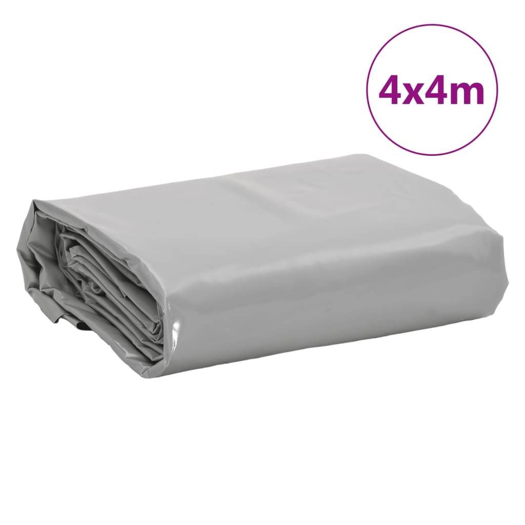 Bâche Carrée Grise Multi-Usages PVC 650g/m² pour Abri de Jardin et Matériaux 4x4 m – ComfortXL Outdoor Living - Image 8