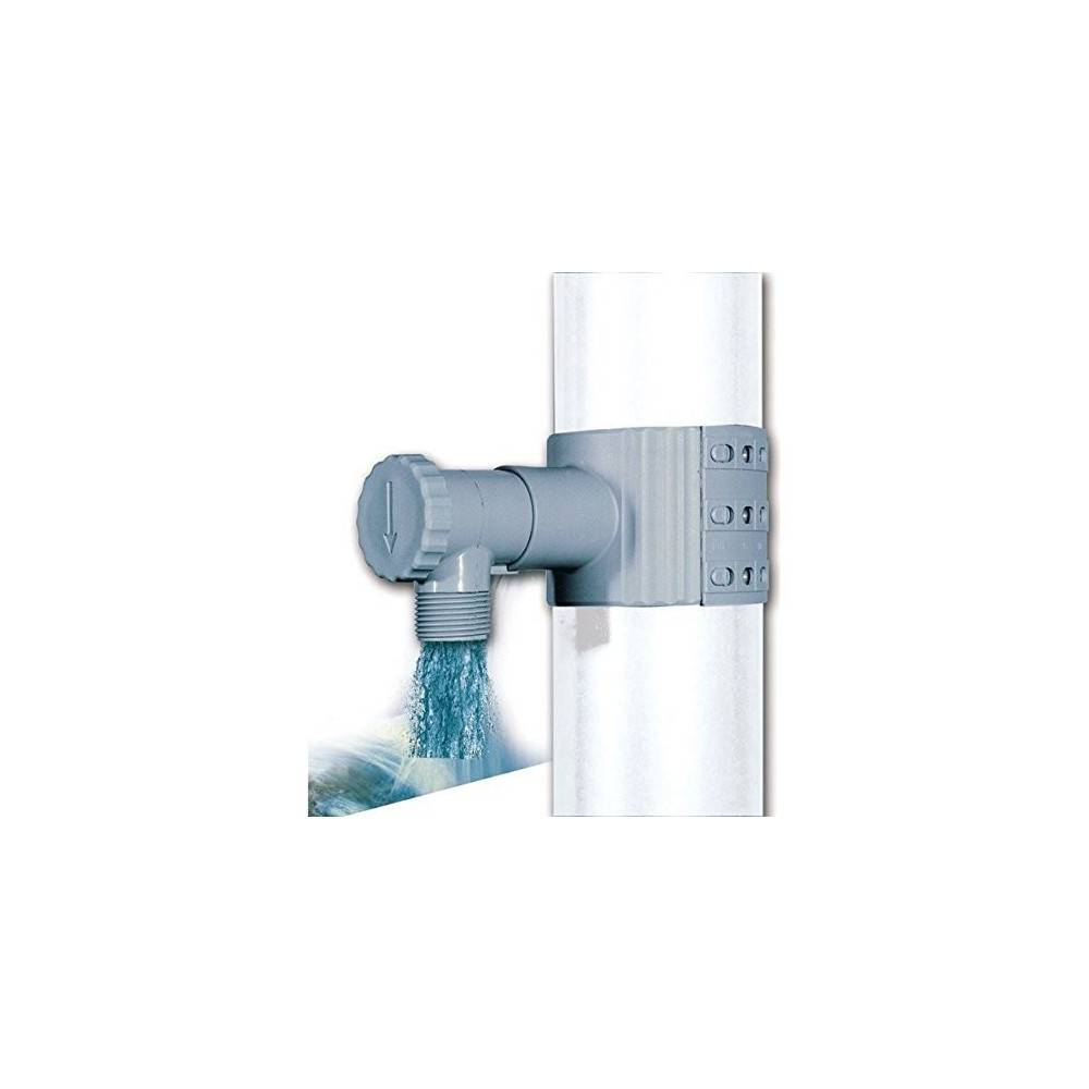 Récupérateur eau pluie gris pour gouttiere de 75 a 100 - Image 1