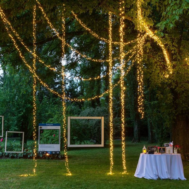 Lotti - Guirlande lumineuse Boa 6CM 30M 1500 LED 8 effets ambré câble vert Lotti - Image 1