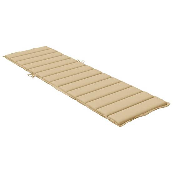 Coussin Bain de soleil | Coussin de chaise longue beige mélangé 200x50x4 cm tissu Maison Chic - Image 4