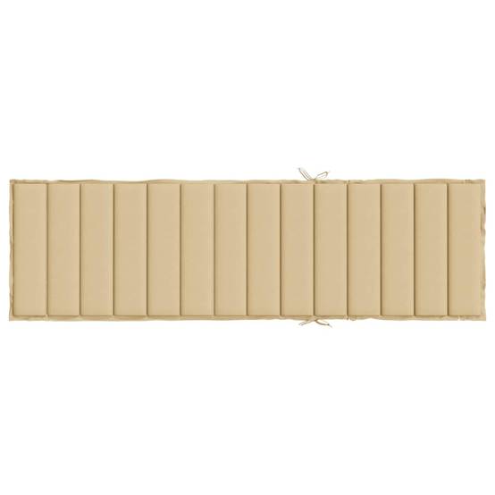 Coussin Bain de soleil | Coussin de chaise longue beige mélangé 200x50x4 cm tissu Maison Chic - Image 5