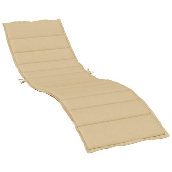 Coussin Bain de soleil | Coussin de chaise longue beige mélangé 200x50x4 cm tissu Maison Chic - Image 1