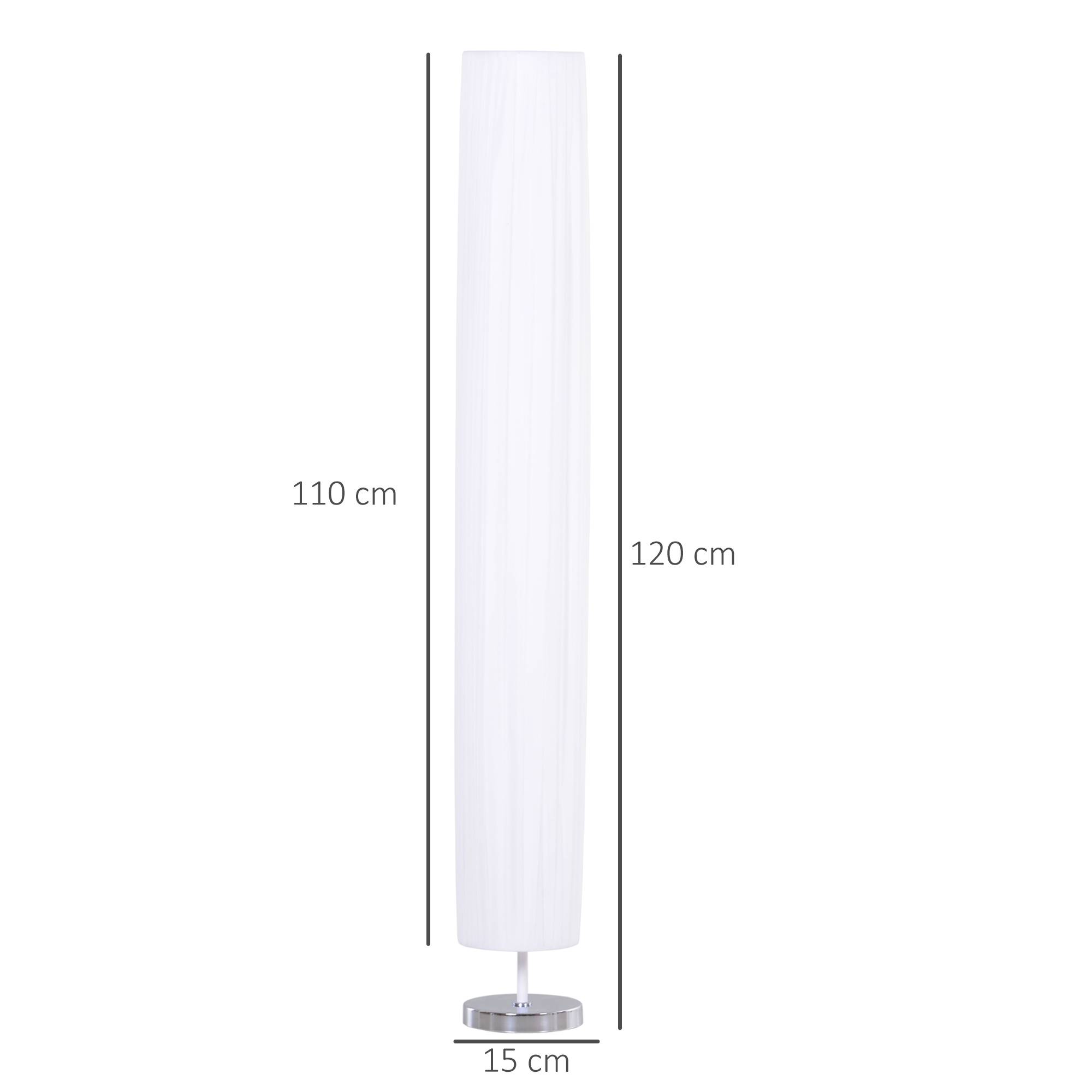 Lampadaire blanc 120 cm base acier inoxydable 2 douilles E27 interrupteur faible consommation intérieur - Image 3