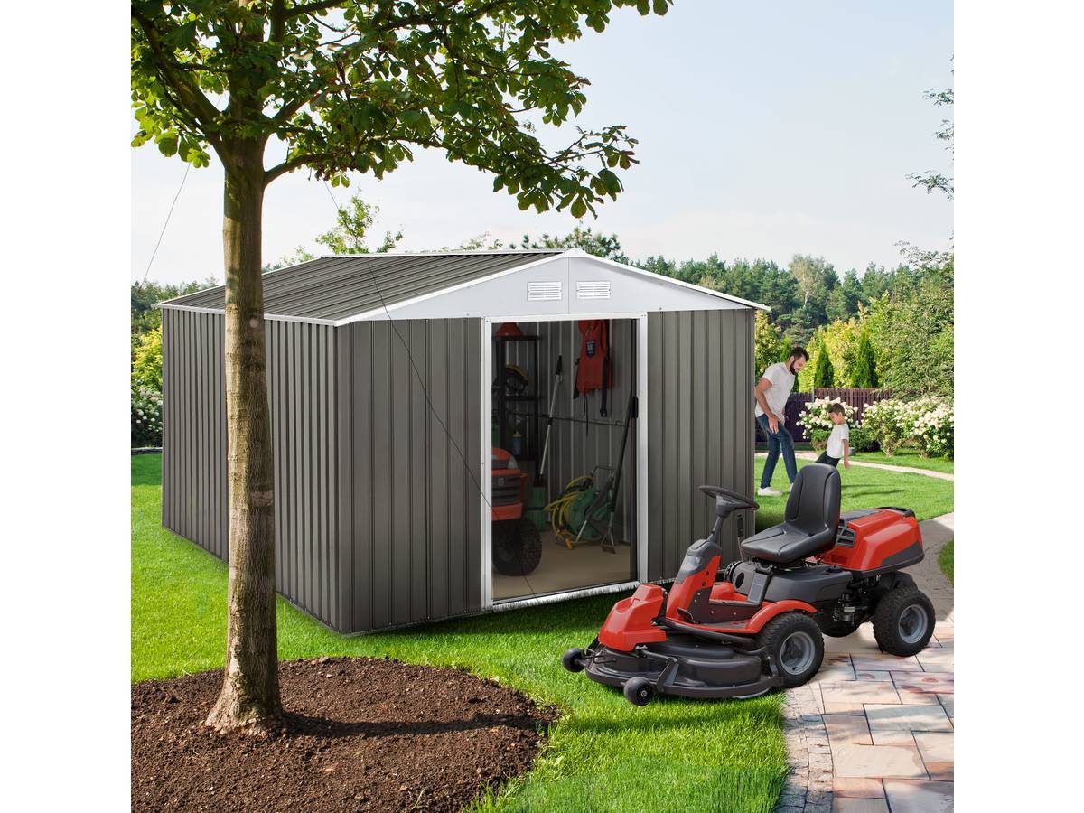 Habitat Et Jardin - Abri Jardin Métal "dallas" - 8,84 M² - Taupe -habitat Et Jardin - Image 2