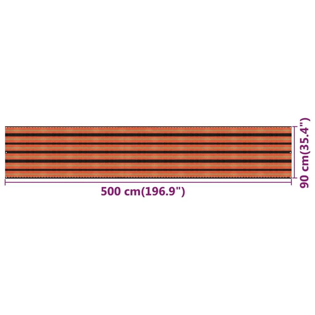 Helloshop26 - Écran de balcon brise pare vue protection confidentialité 90 x 500 cm PEHD multicolore - Image 5