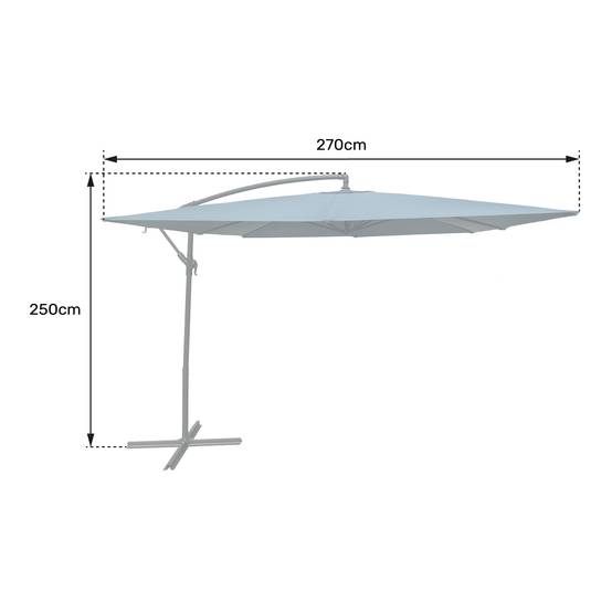 Happy Garden - Parasol déporté MOLOKAI carré 2,7x2,7m beige - HAPPY GARDEN - Image 4