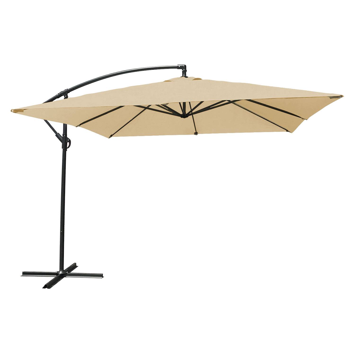 Happy Garden - Parasol déporté MOLOKAI carré 2,7x2,7m beige - HAPPY GARDEN - Image 1