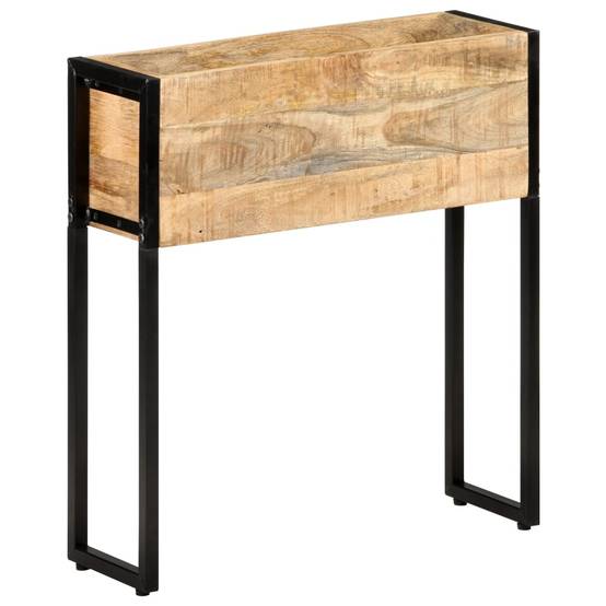 ComfortXL - Jardinière bois manguier balcon hauteur ergonomique noir 60cm - ComfortXL Outdoor Living - Image 1