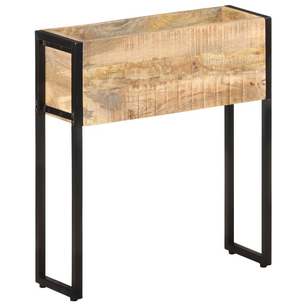 ComfortXL - Jardinière bois manguier balcon hauteur ergonomique noir 60cm - ComfortXL Outdoor Living - Image 10