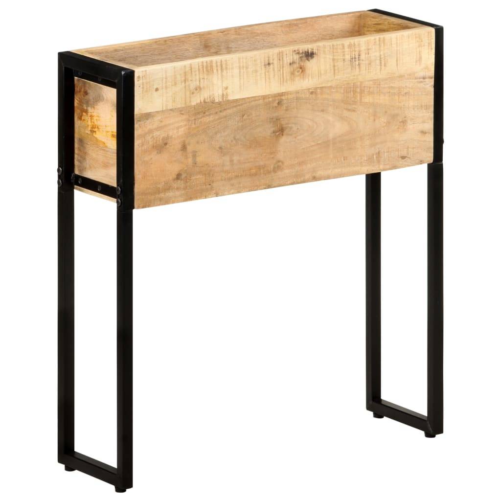 ComfortXL - Jardinière bois manguier balcon hauteur ergonomique noir 60cm - ComfortXL Outdoor Living - Image 9