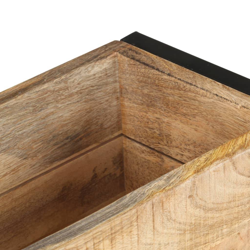 ComfortXL - Jardinière bois manguier balcon hauteur ergonomique noir 60cm - ComfortXL Outdoor Living - Image 5