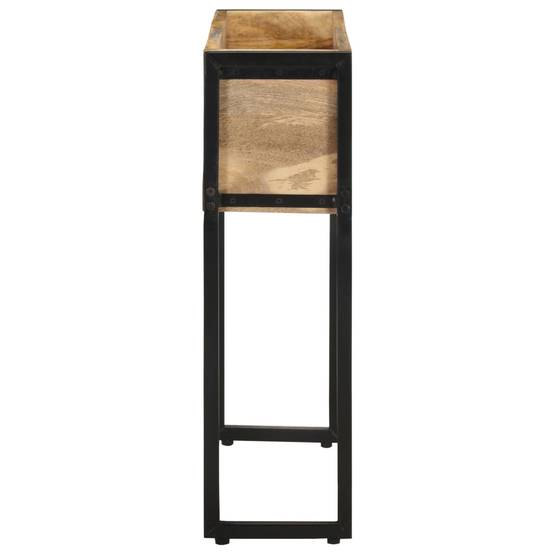ComfortXL - Jardinière bois manguier balcon hauteur ergonomique noir 60cm - ComfortXL Outdoor Living - Image 3