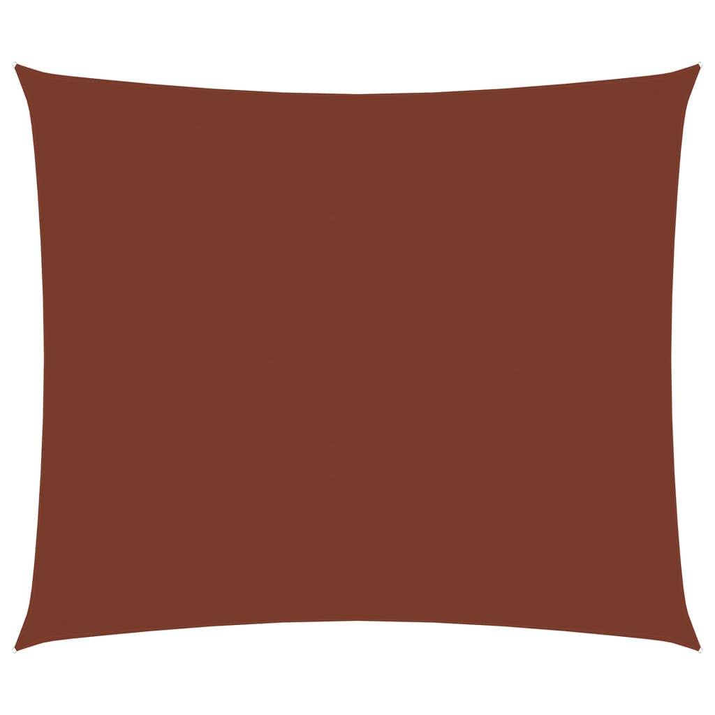 Helloshop26 - Voile d'ombrage tissu oxford rectangulaire 3,5 x 4,5 m terre cuite - Image 1