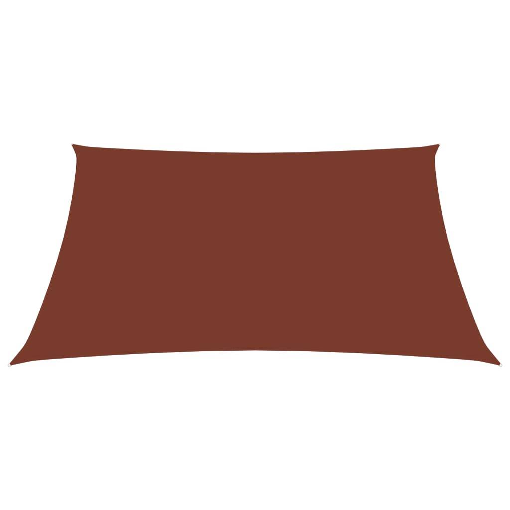 Helloshop26 - Voile d'ombrage tissu oxford rectangulaire 3,5 x 4,5 m terre cuite - Image 2