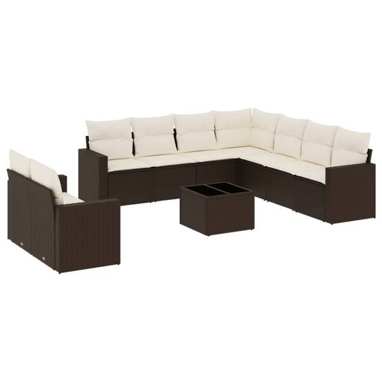 ComfortXL - Salon de jardin bas 10 pcs Résine Tressée Marron avec Table et Coffres de Rangement – ComfortXL Outdoor Living - Image 2