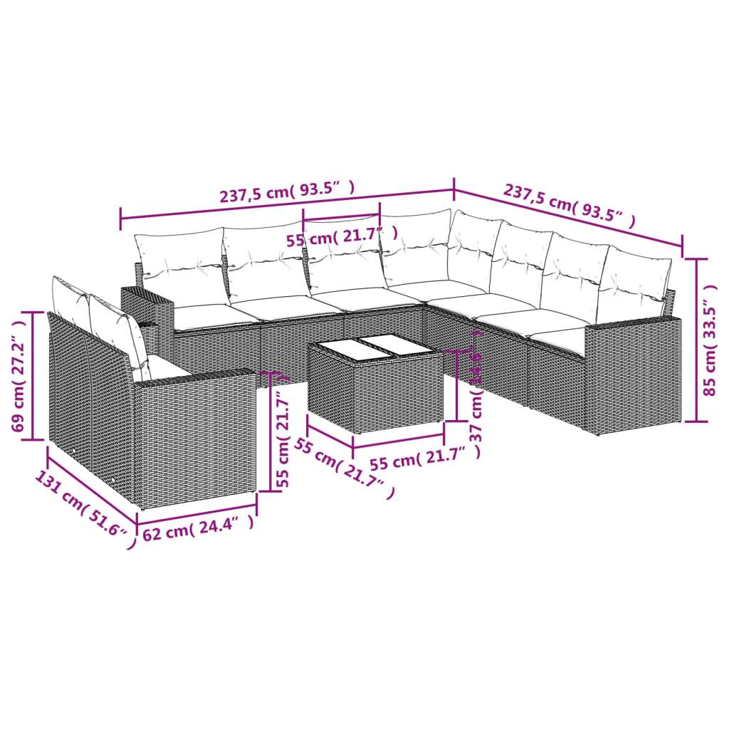 ComfortXL - Salon de jardin bas 10 pcs Résine Tressée Marron avec Table et Coffres de Rangement – ComfortXL Outdoor Living - Image 3