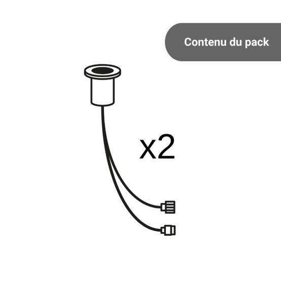 Xanlite - Rallonge de 2 Spots 12V RVB + Blanc IP67 Inox 304 - SPTE2RRGBW - Image 7