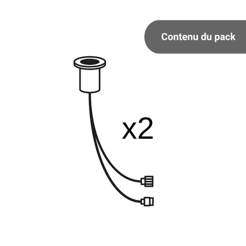 Xanlite - Rallonge de 2 Spots 12V RVB + Blanc IP67 Inox 304 - SPTE2RRGBW - Image 7