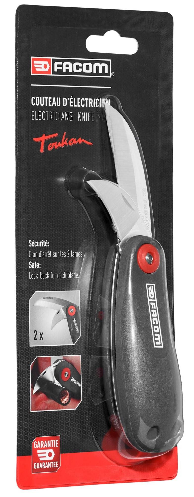 Couteau d'électricien manche plastique à 2 lames - FACOM - 640180PB - Image 3