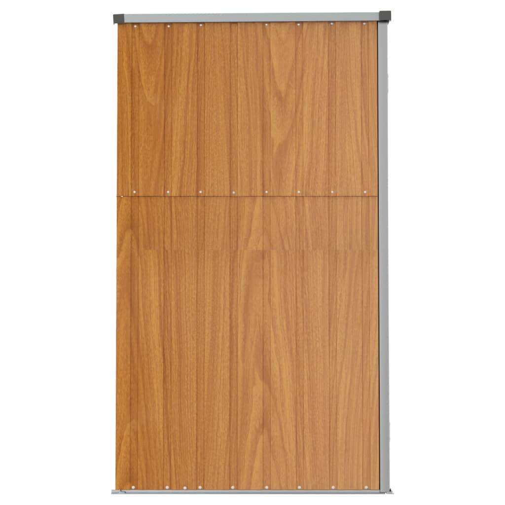 Abri de jardin 2m² Abri pour outil - marron 225x89x161 cm acier galvanisé - Meuble Pro MAISON CHIC - Image 5