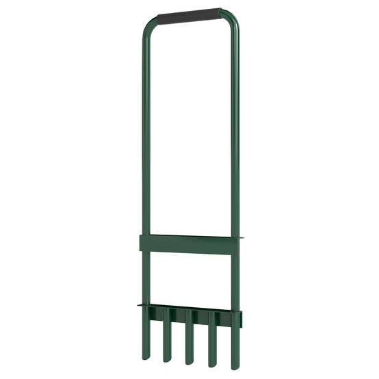 ComfortXL - Aérateur de gazon manuel acier vert foncé 30 x 4 x 94 cm 5 pointes creuses - ComfortXL Outdoor Living - Image 2