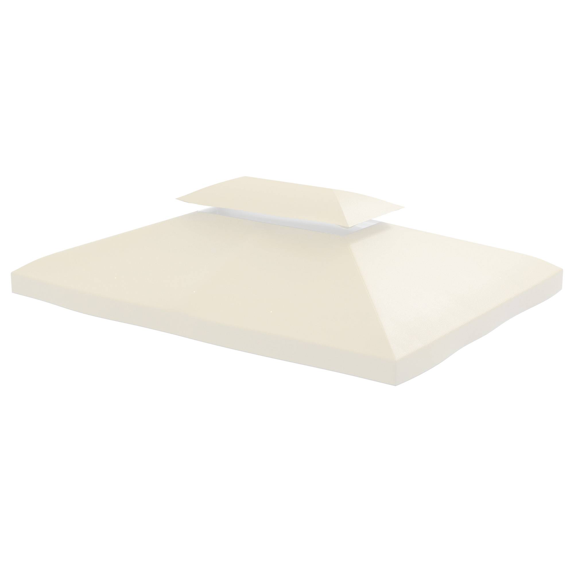 Homcom - Toit de remplacement pour gazebo tonnelle pavillon jardin 3x4m imperméable haute densité polyester 180g/m² crème - HOMCOM - Image 1
