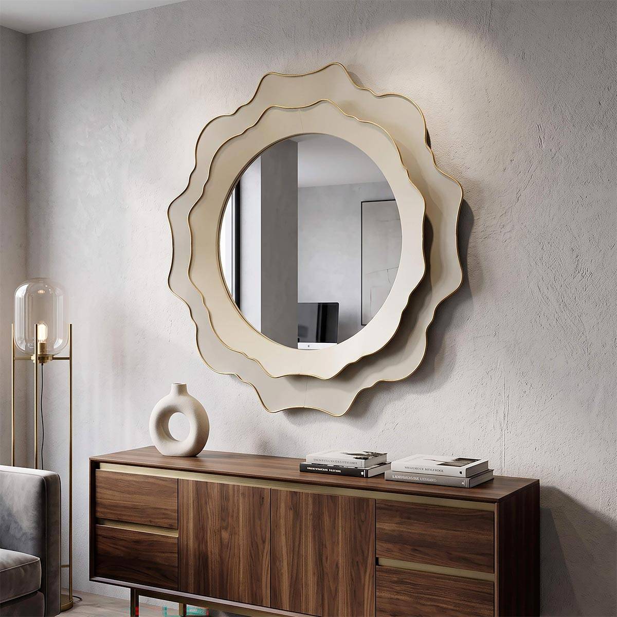 Miroir mural en métal Romantic 95 x 7 cm Mauro Ferretti - Image 7