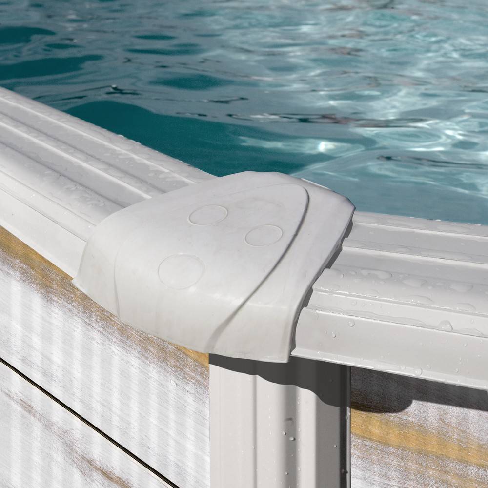 Gre Pools - Piscine ovale acier 6,34m x 3,99m x H: 1,22m -  Imitation bois Nordique Gre Pools - Image 4