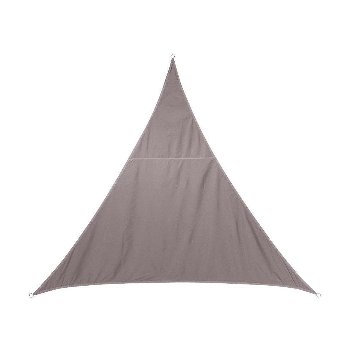 Hesperide - Voile d'ombrage triangulaire "Curacao" taupe 3x3x3m en polyester Hespéride - Image 2