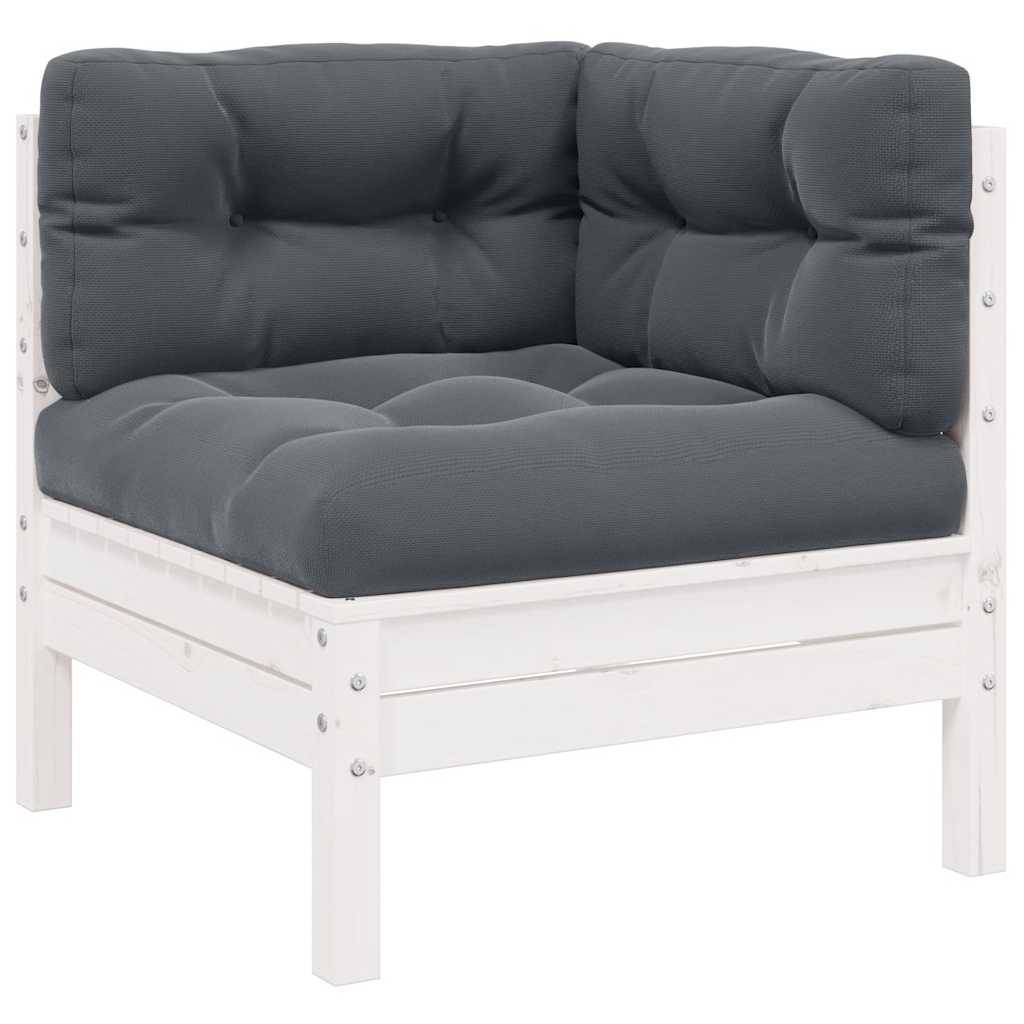 Prolenta Premium - Salon complet 3 places bois de pin et tissu (100 % polyester) blanc 63,5 x 63,5 x 62,5 cm - Prolen - Image 3
