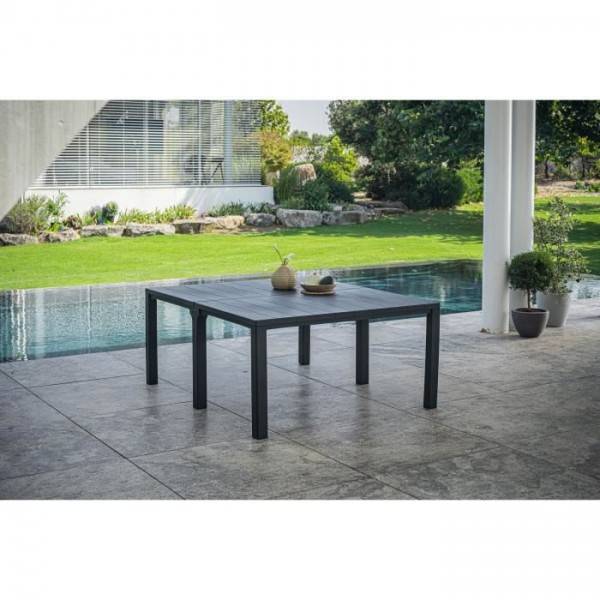 Keter - Table de jardin - Rectangulaire - Coloris : gris graphite - En résine - Modulable 3 en 1 - JULIE DOUBLE - Allibert by KETER - Image 2