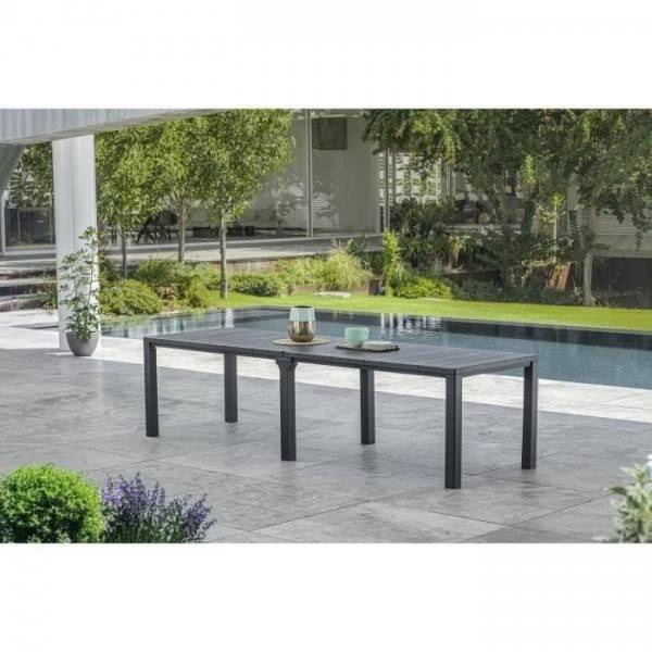 Keter - Table de jardin - Rectangulaire - Coloris : gris graphite - En résine - Modulable 3 en 1 - JULIE DOUBLE - Allibert by KETER - Image 3