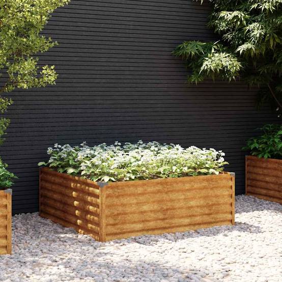 Vidaxl - Lit surélevé de jardin 100x100x36 cm acier corten vidaXL 151993 - Image 1