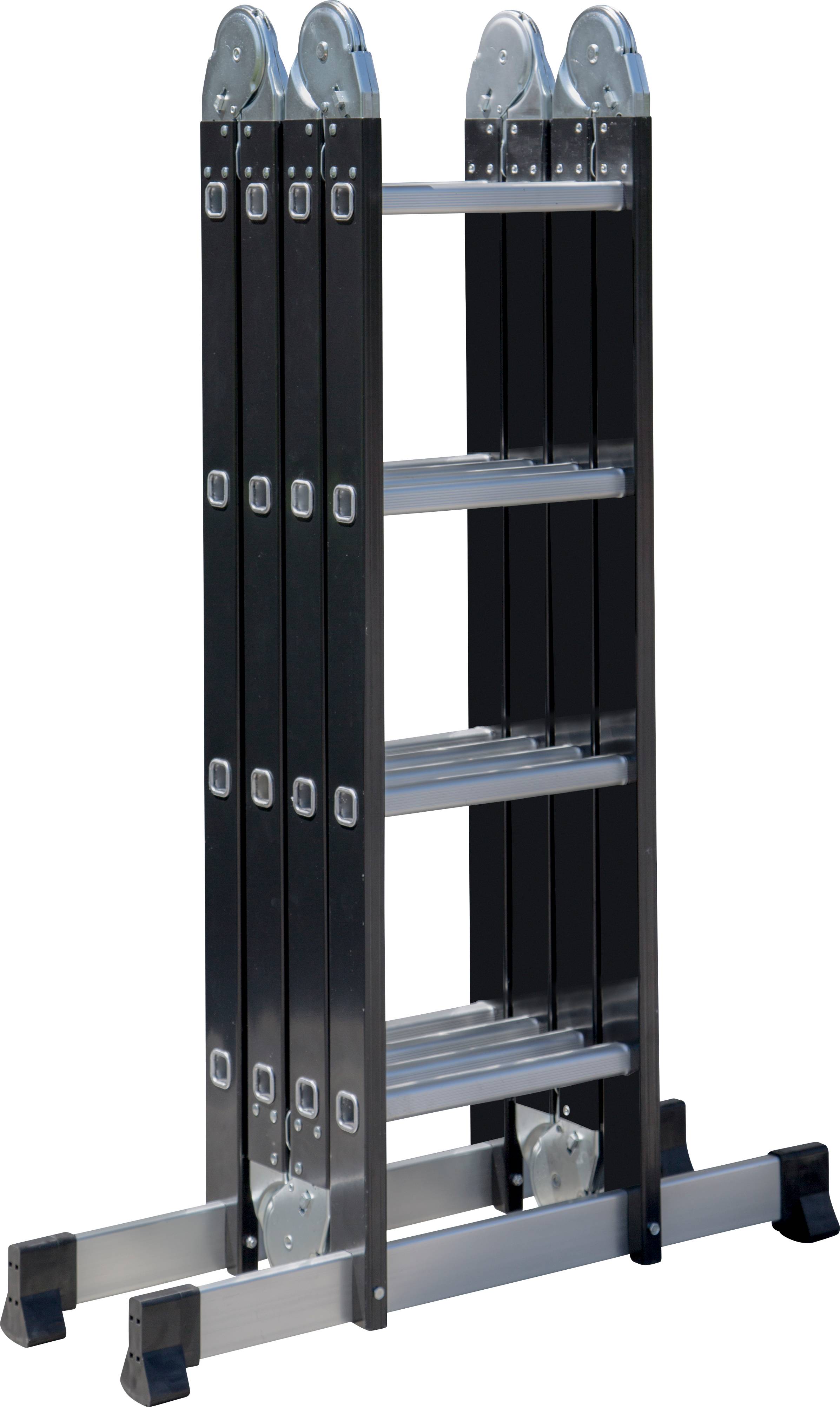 Échelle pliante aluminium noire multifonction compacte - ESCALO - Image 1